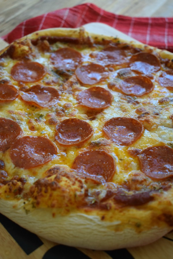 Deep Dish Pepperoni Pizza - Julia's Cuisine